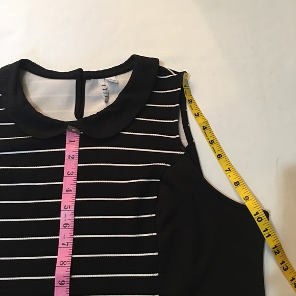 Elle Black White Striped Dress. - Picture 7 of 7